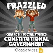 Constitutional Government FRAZZLED Socials Game - No Prep Grade 8 Review