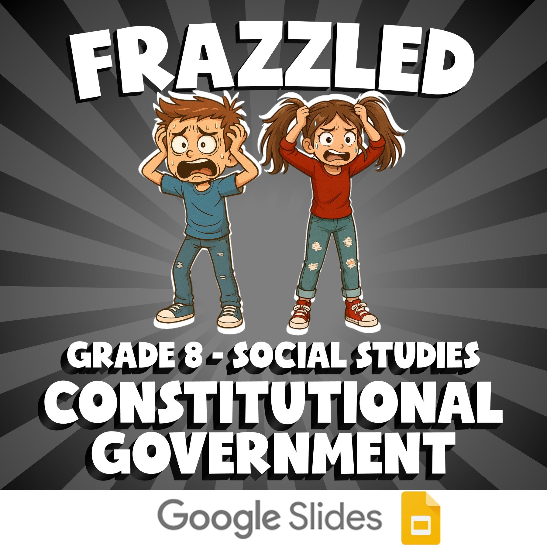 Constitutional Government FRAZZLED Socials Game - No Prep Grade 8 Review