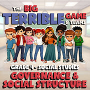 Governance & Social Structure BIG TERRIBLE GAME - No Prep Grade 4 Socials Review