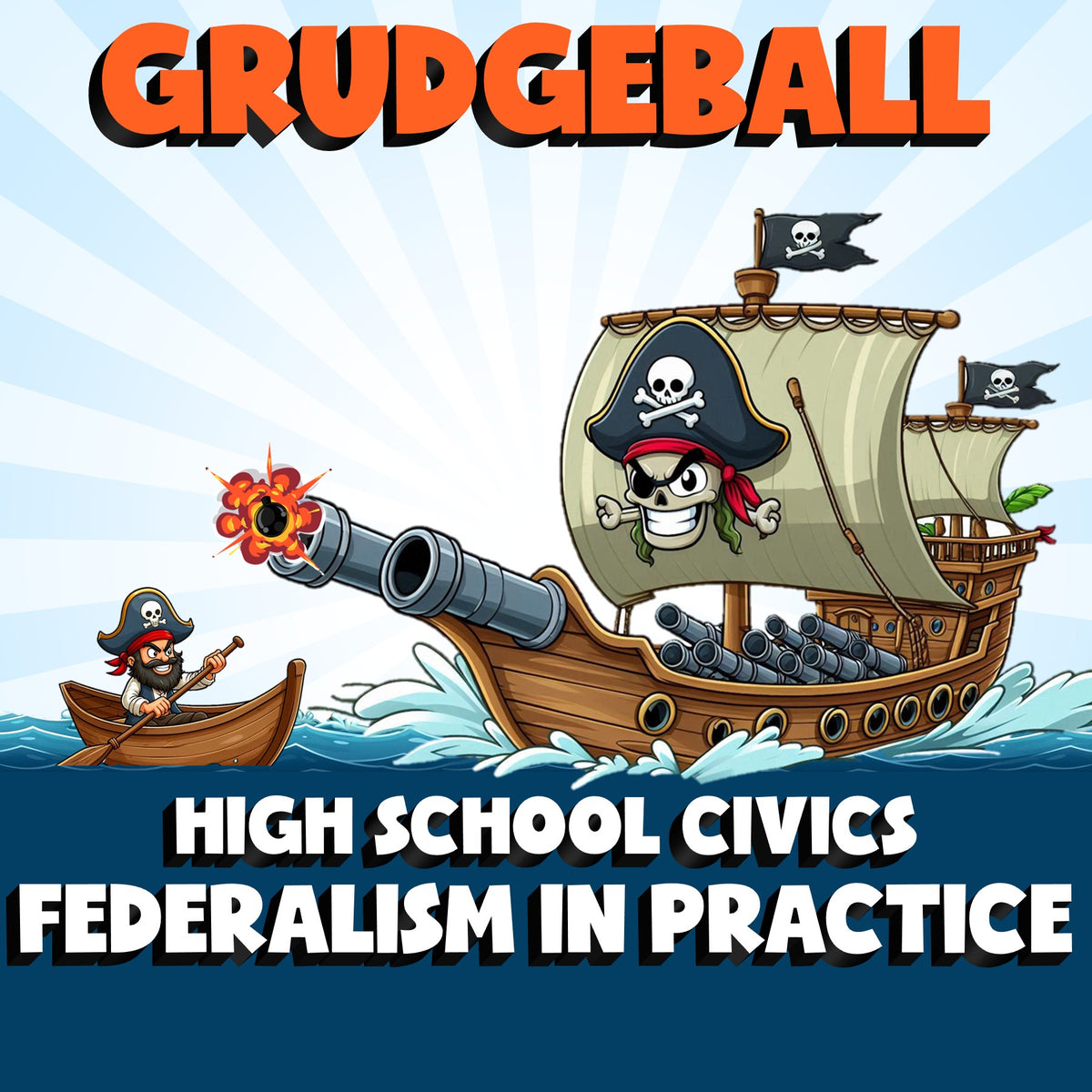 Federalism in Practice GRUDGEBALL Civics Game - No Prep Review Activity