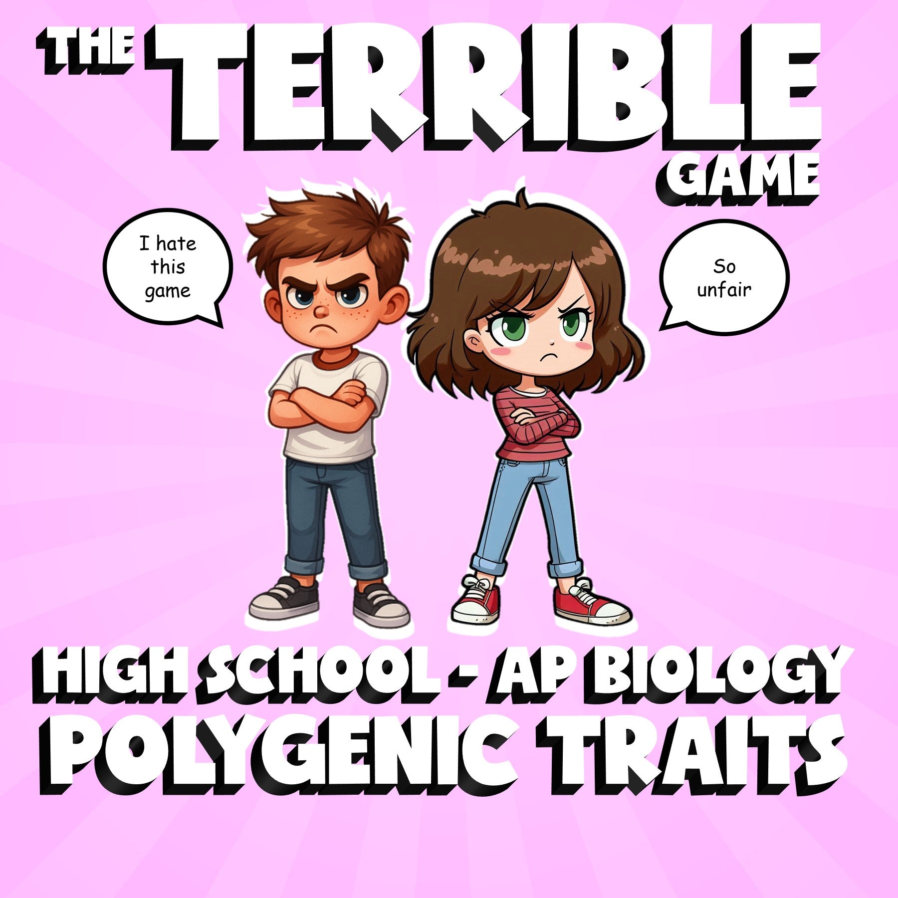 Polygenic Traits THE TERRIBLE GAME - No Prep AP Biology Science Review Activity