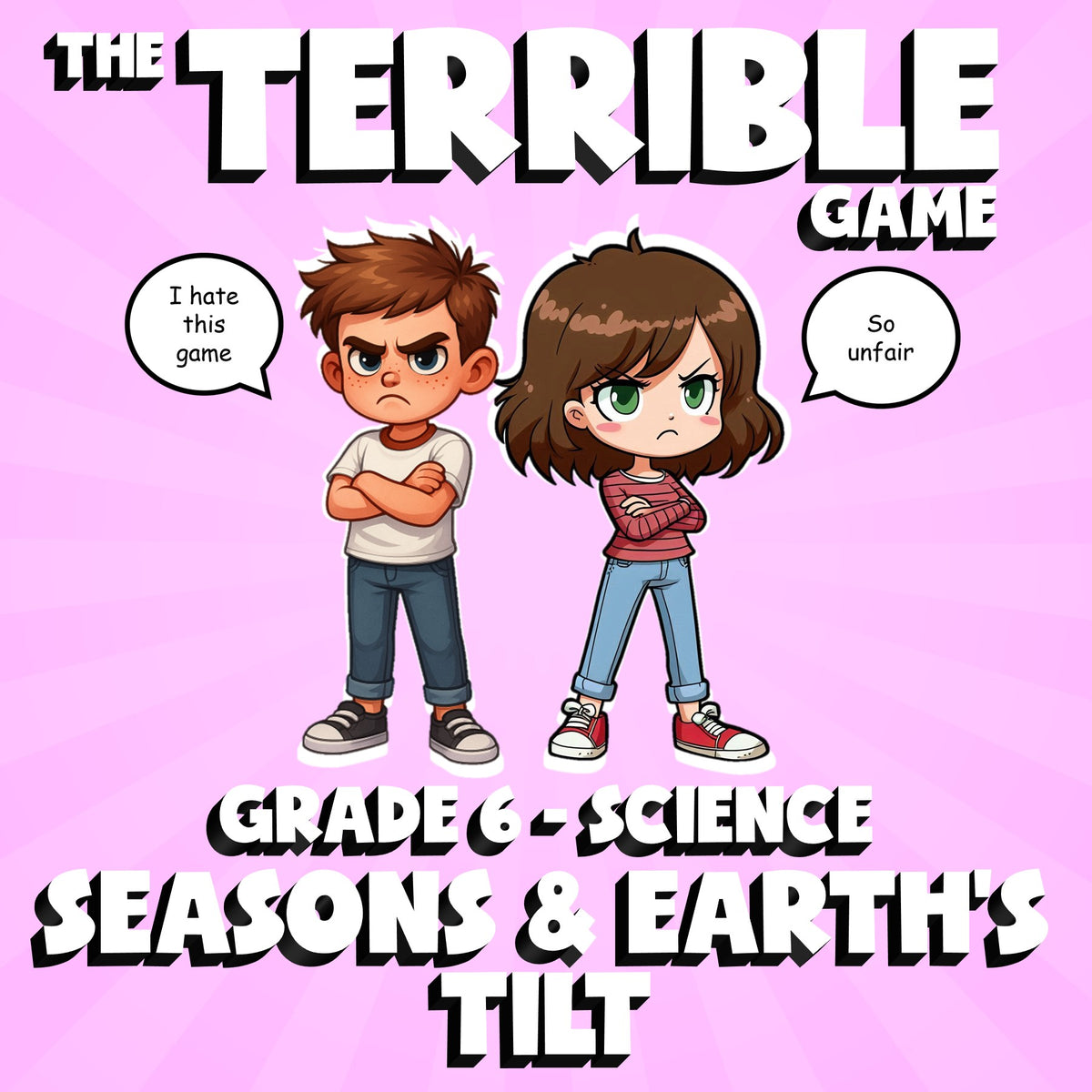 Seasons & Earth’s Tilt THE TERRIBLE GAME - No Prep Grade 6 Science Review