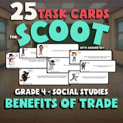Benefits of Trade SCOOT TASK CARDS Socials Game - No Prep Grade 4 Review
