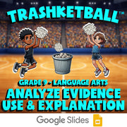 Analyze Evidence Use & Explanation TRASHKETBALL ELA Game - No Prep Grade 9
