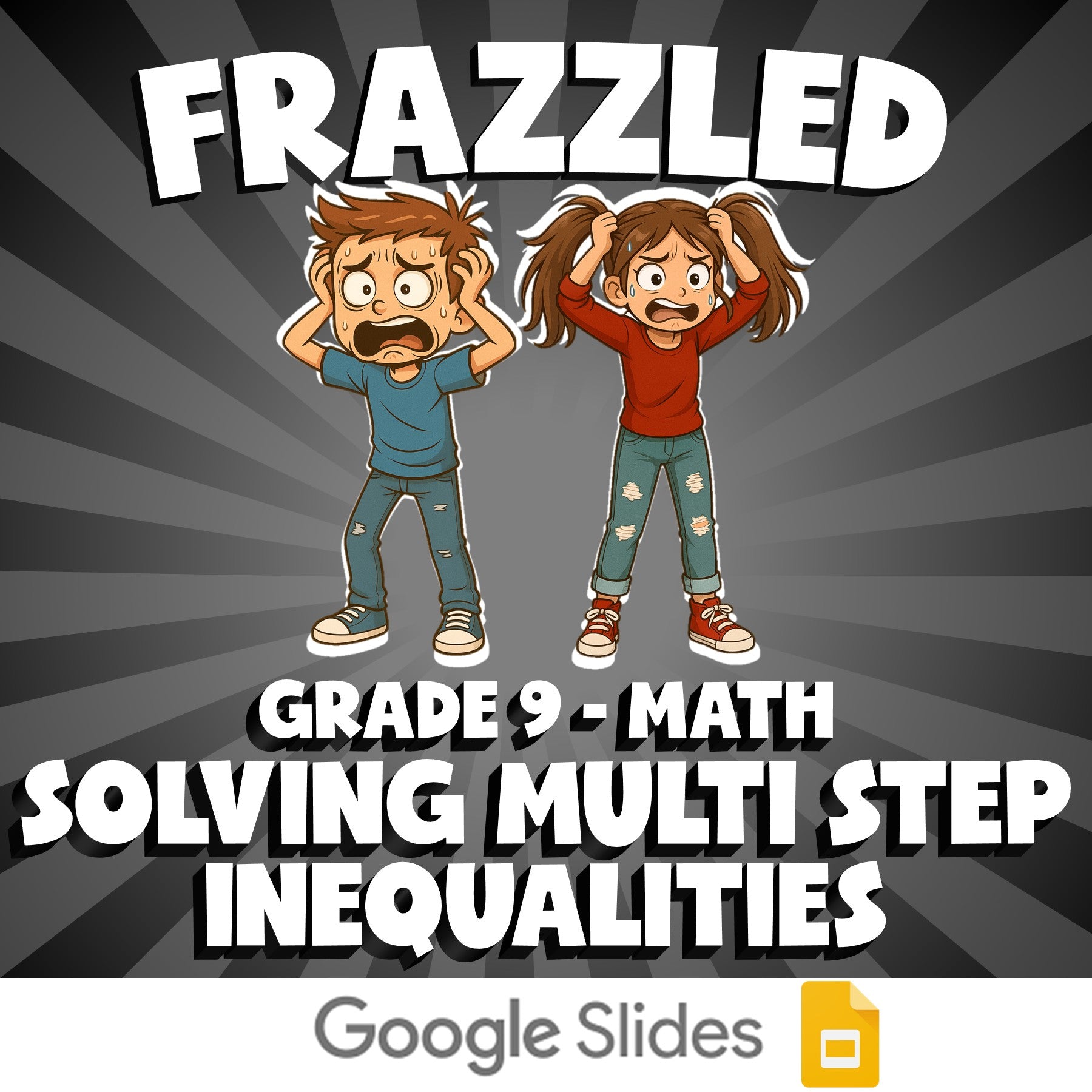 Solving Multi Step Inequalities FRAZZLED Math Game - No Prep Grade 9 Review