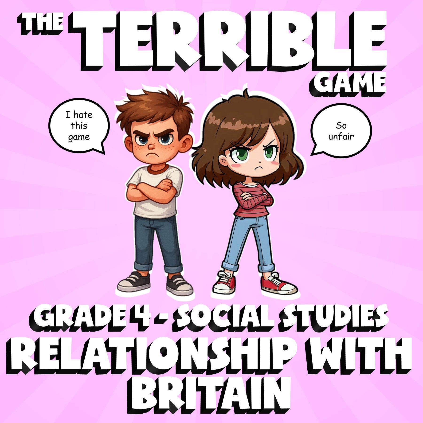 Relationship with Britain THE TERRIBLE GAME - No Prep Grade 4 Socials Review