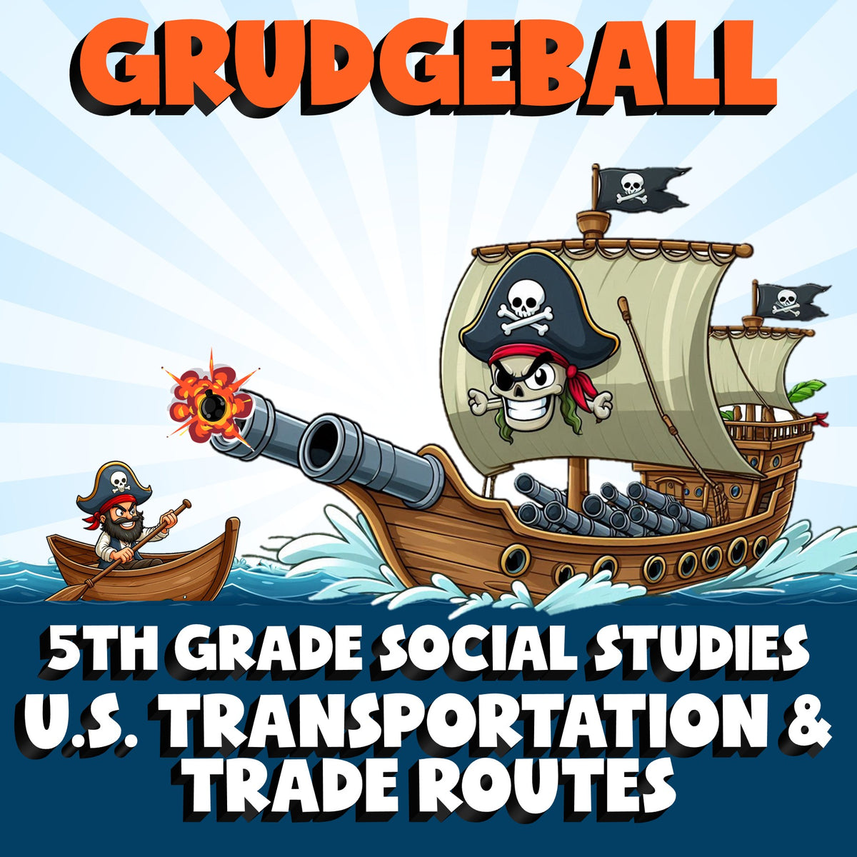 U.S. Transportation & Trade Routes GRUDGEBALL Socials Game - No Prep Grade 5
