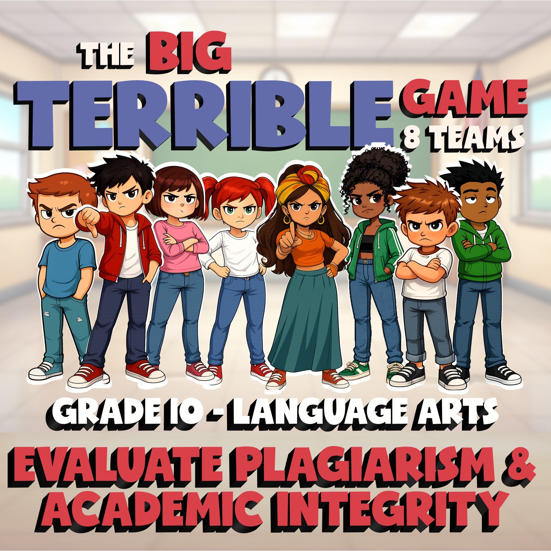 Evaluate Plagiarism & Academic Integrity BIG TERRIBLE GAME - Grade 10 ELA Review