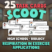 Respiration in Exercise Applications SCOOT TASK CARDS Science Game - Biology