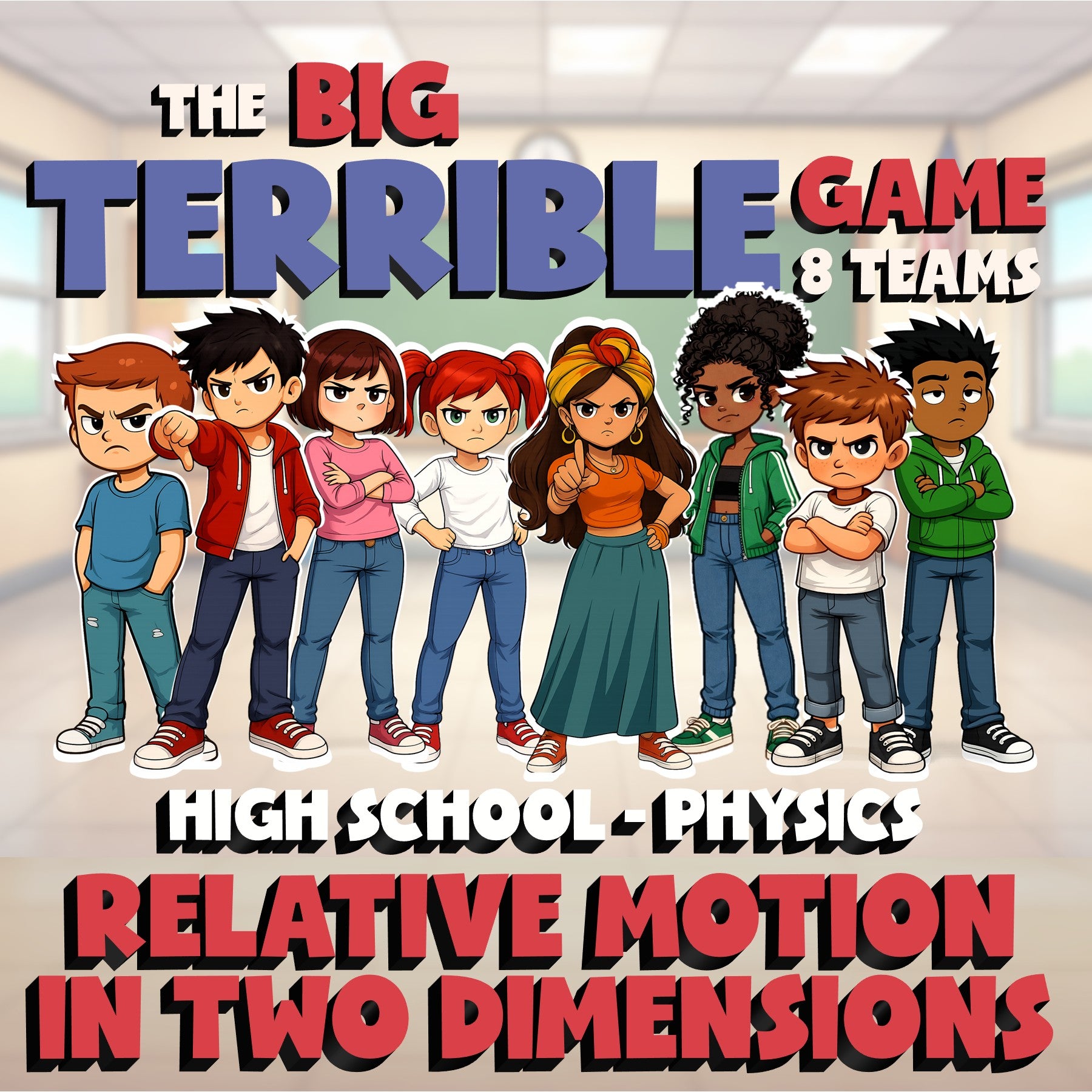 Relative Motion in Two Dimensions BIG TERRIBLE GAME - Physics Science Review