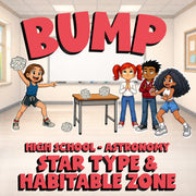 Star Type & Habitable Zone BUMP Science Game - No Prep Astronomy Review Activity