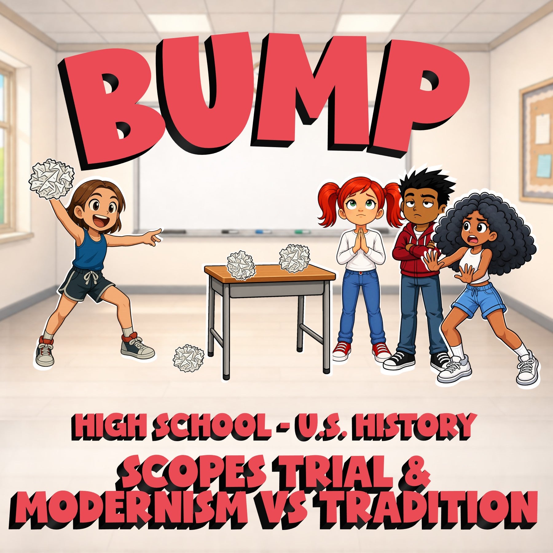 Scopes Trial & Modernism vs Tradition BUMP U.S. History Game - No Prep Review