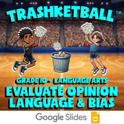 Evaluate Opinion Language & Bias TRASHKETBALL ELA Game - No Prep Grade 10 Review