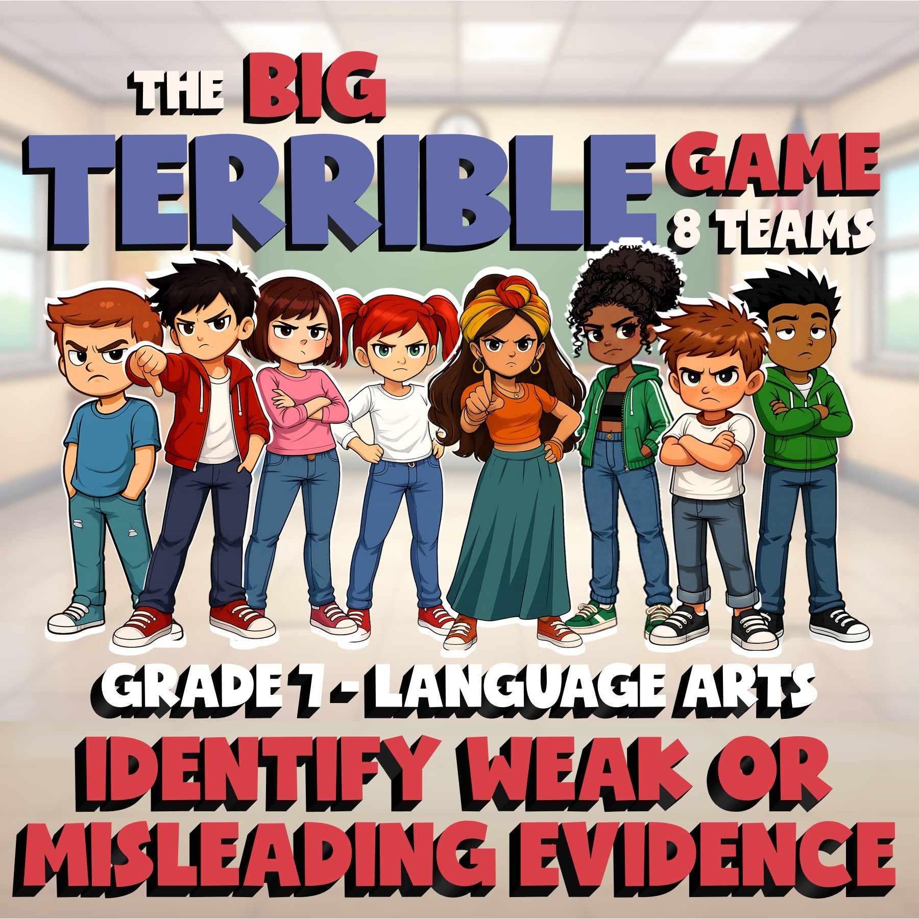 Identify Weak or Misleading Evidence BIG TERRIBLE GAME - Grade 7 ELA Review