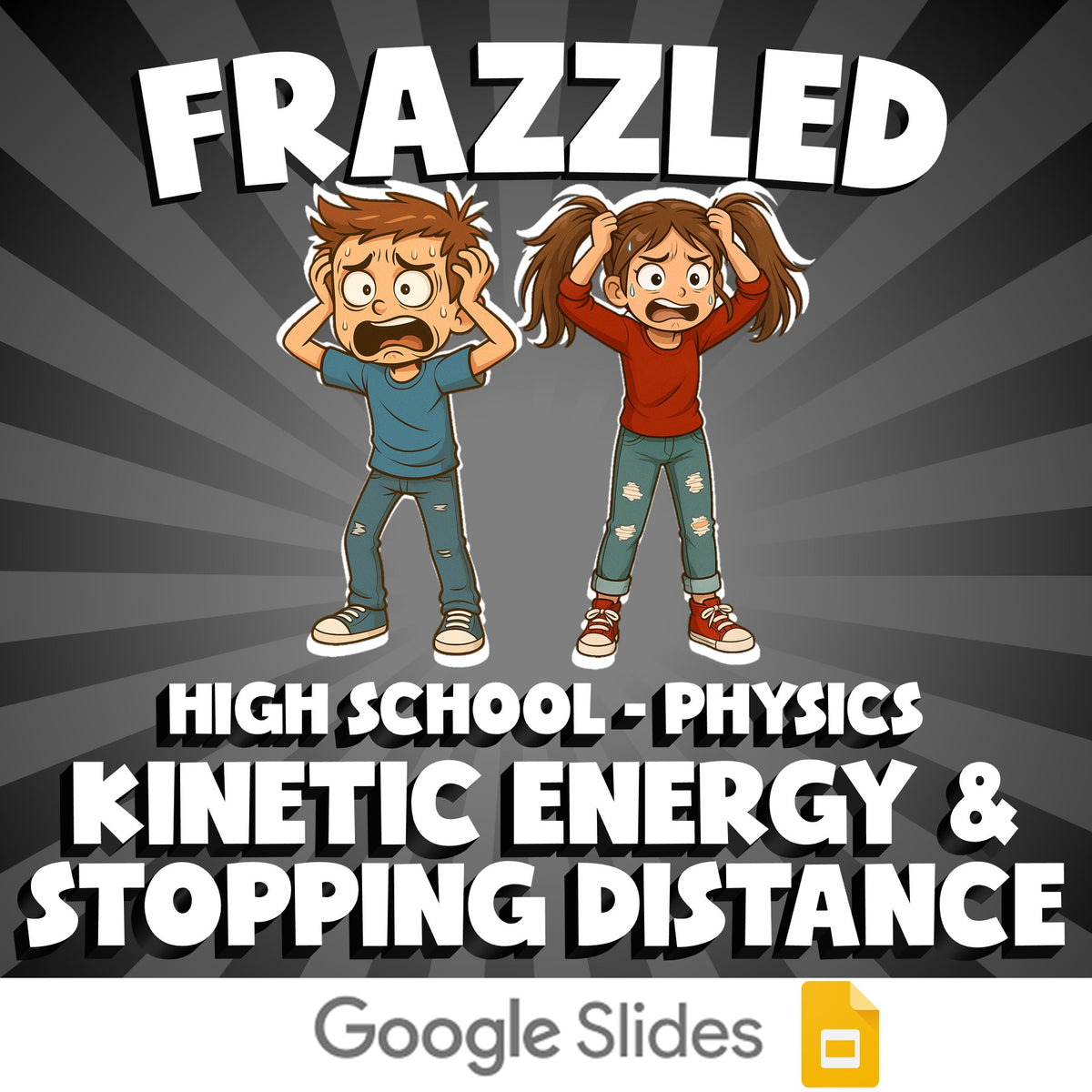 Kinetic Energy & Stopping Distance FRAZZLED Science Game - No Prep Physics