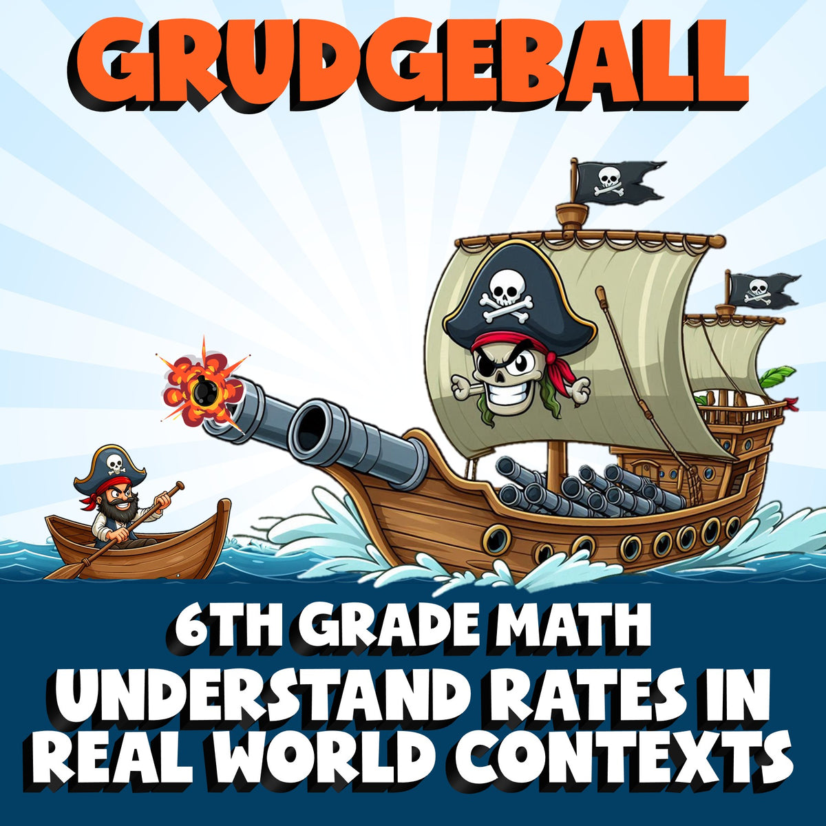 Understand Rates in Real World Contexts GRUDGEBALL Math Game - No Prep Grade 6