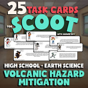 Volcanic Hazard Mitigation SCOOT TASK CARDS Game - No Prep Earth Science Review