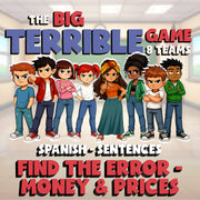 Find the Error - Money & Prices BIG TERRIBLE GAME - No Prep Spanish Exercise
