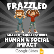 Human & Social Impact FRAZZLED Socials Game - No Prep Grade 8 Review Activity