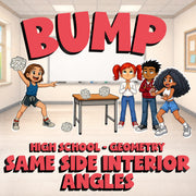Same Side Interior Angles BUMP Math Game - No Prep Geometry Review Activity