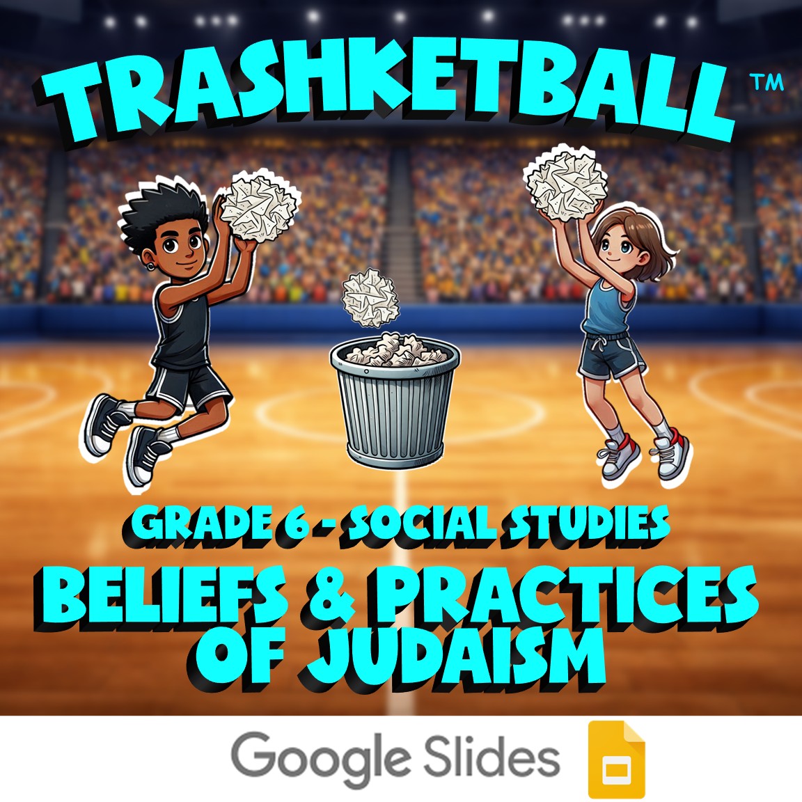 Beliefs & Practices of Judaism TRASHKETBALL Socials Game - No Prep Grade 6