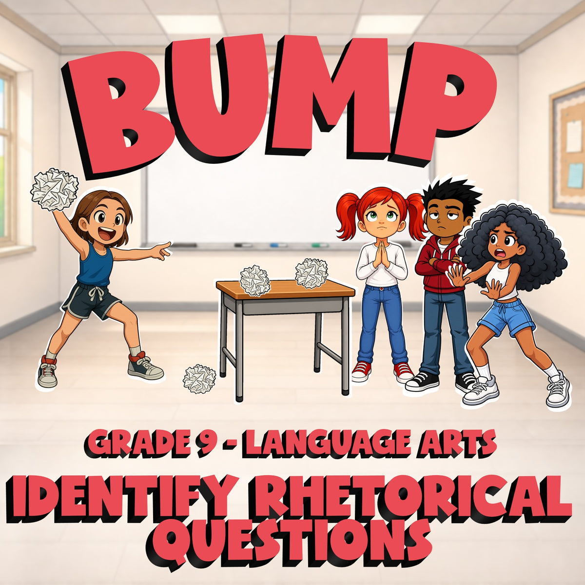 Identify Rhetorical Questions BUMP ELA Game - No Prep Grade 9 Review Activity