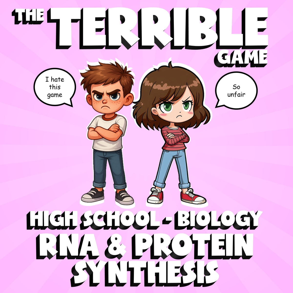 RNA & Protein Synthesis THE TERRIBLE GAME - No Prep Biology Science Review