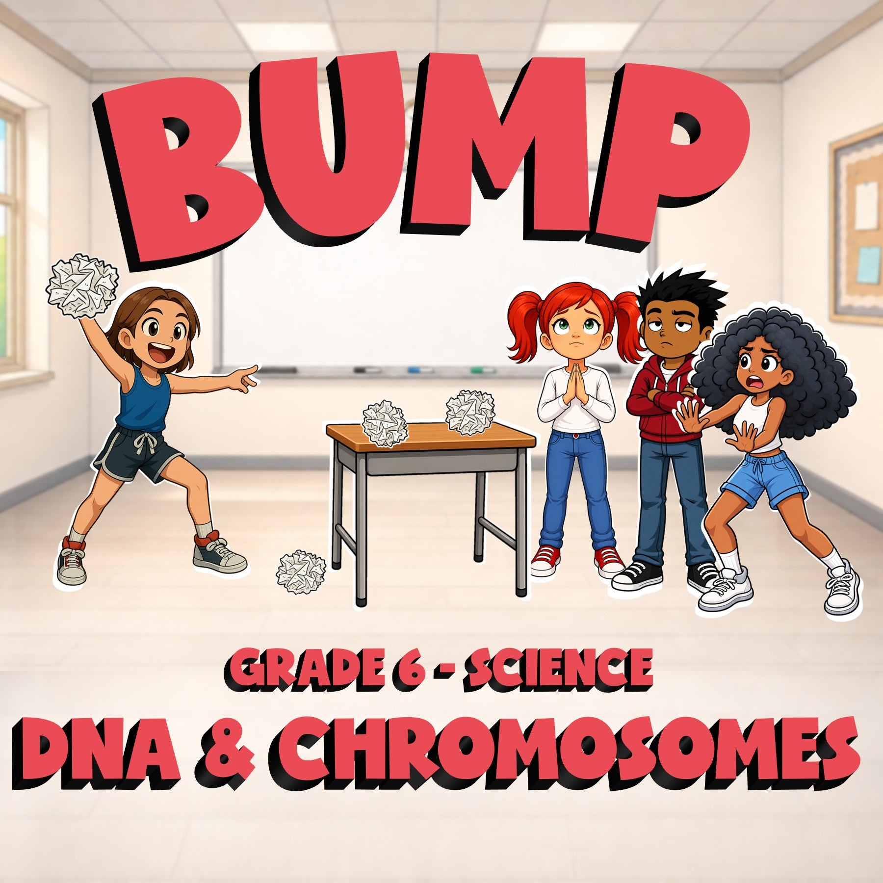 DNA & Chromosomes BUMP Science Game - No Prep Grade 6 Review Activity