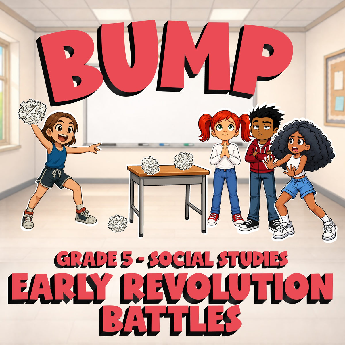 Early Revolution Battles BUMP Socials Game - No Prep Grade 5 Review Activity