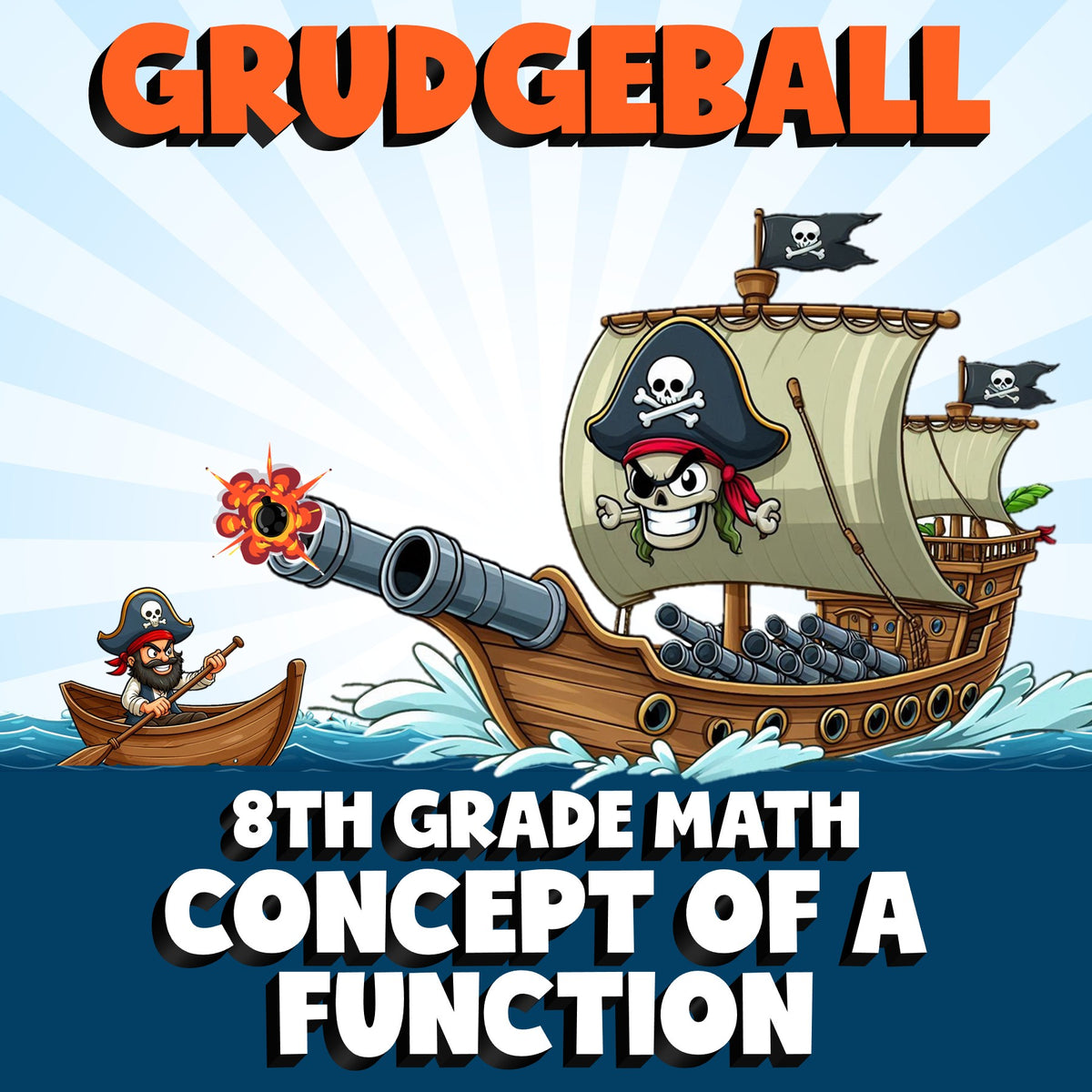 Concept of a Function GRUDGEBALL Math Game - No Prep Grade 8 Review Activity