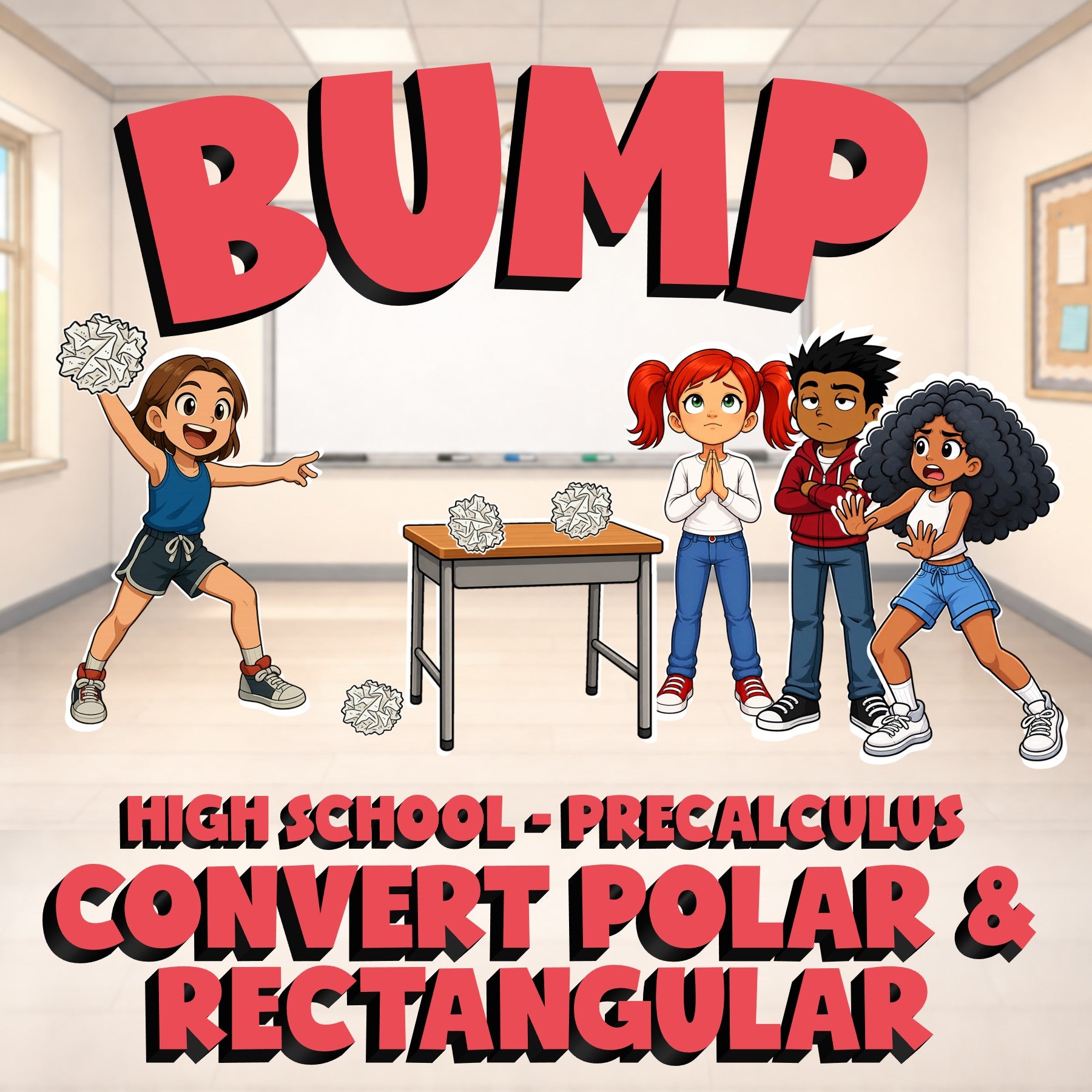Convert Polar & Rectangular BUMP Math Game - No Prep PreCalculus Review Activity