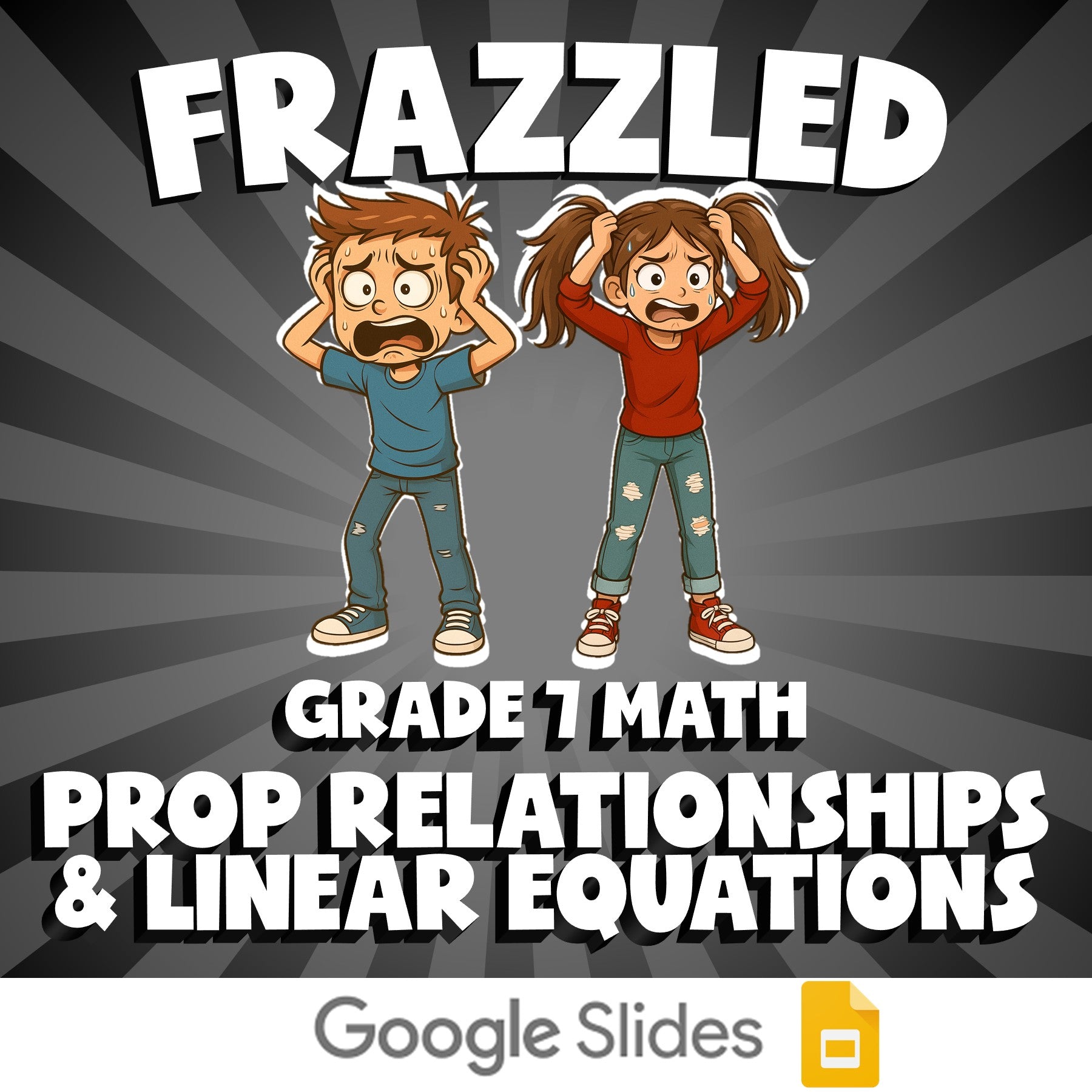 Prop Relationships & Linear Equations FRAZZLED Math Game - No Prep Grade 7