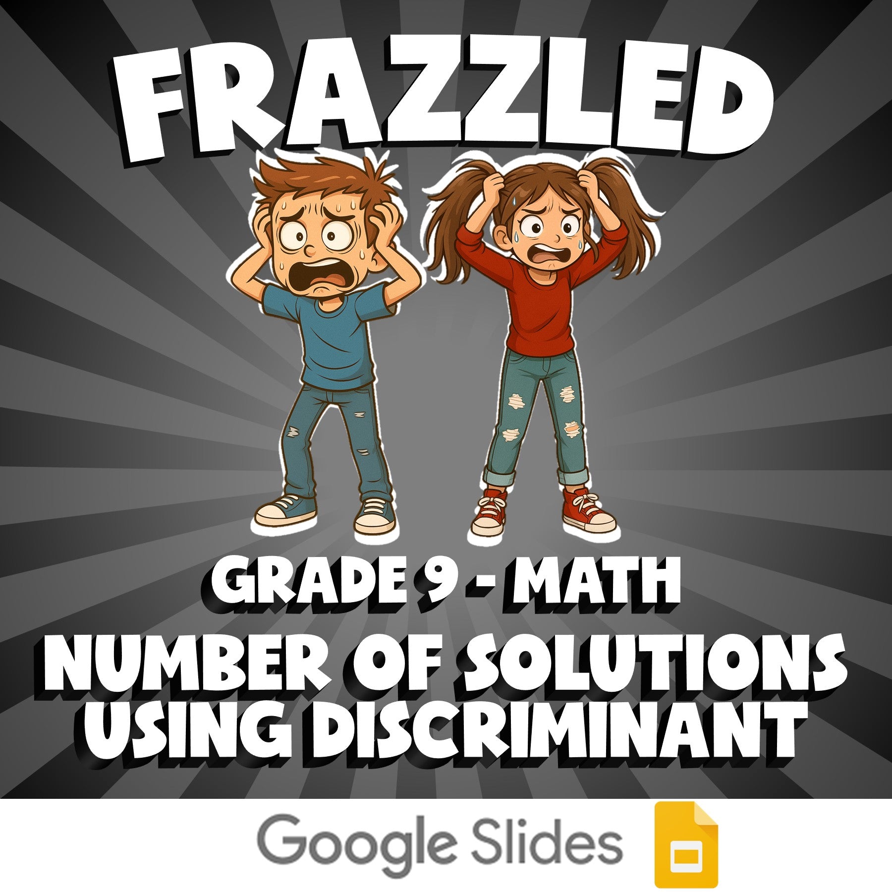 Number of Solutions Using Discriminant FRAZZLED Math Game - No Prep Grade 9