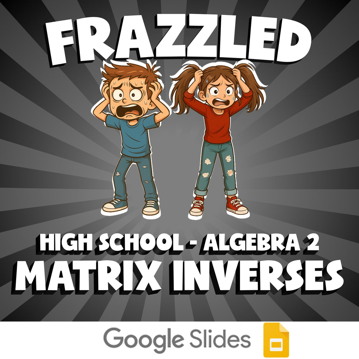 Matrix Inverses FRAZZLED Math Game - No Prep Algebra 2 Review Activity
