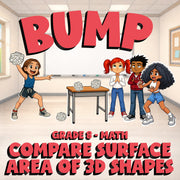 Compare Surface Area of 3D Shapes BUMP Math Game - No Prep Grade 8 Review