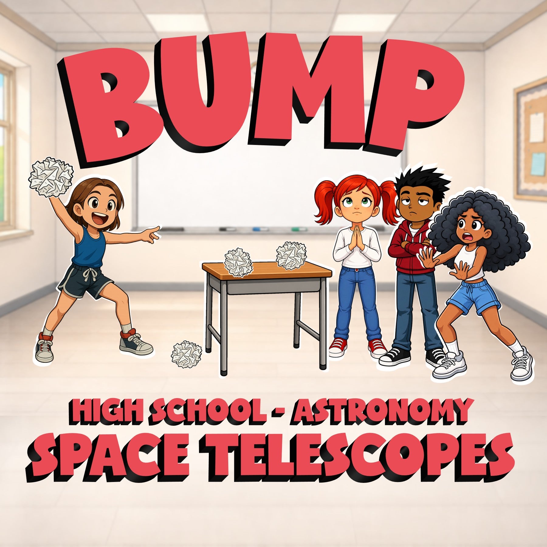 Space Telescopes BUMP Science Game - No Prep Astronomy Review Activity