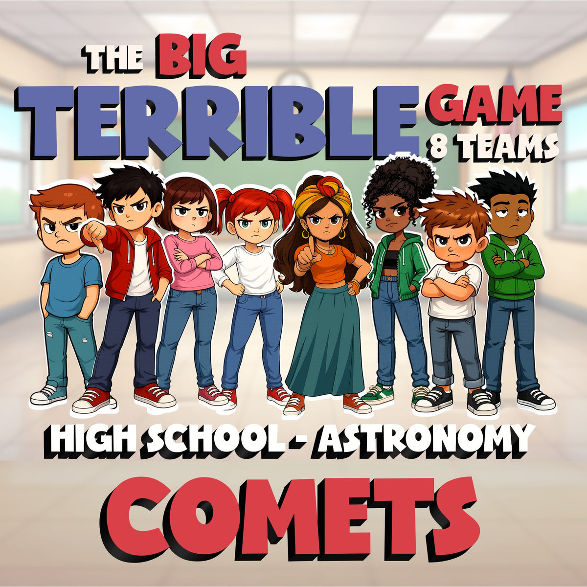Comets BIG TERRIBLE GAME - No Prep Astronomy Science Review Activity