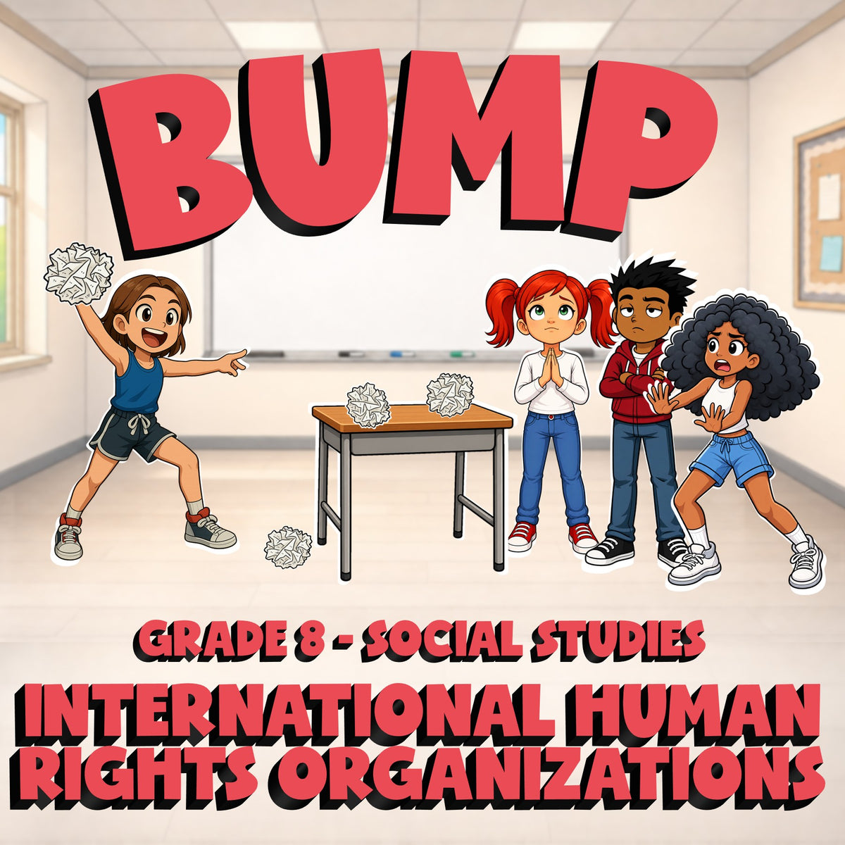 International Human Rights Organizations BUMP Socials Game - No Prep Grade 8
