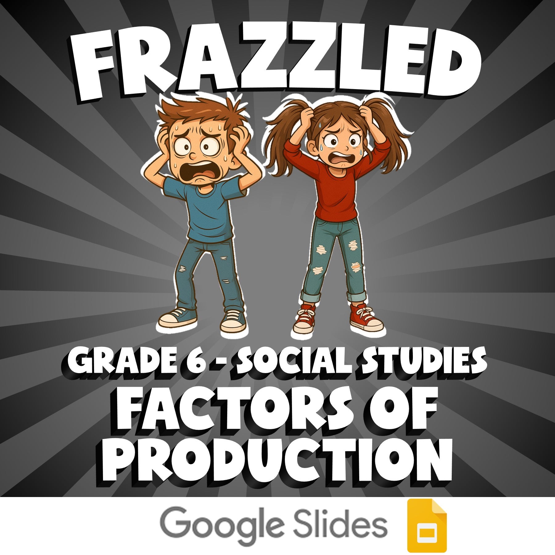 Factors of Production FRAZZLED Socials Game - No Prep Grade 6 Review Activity