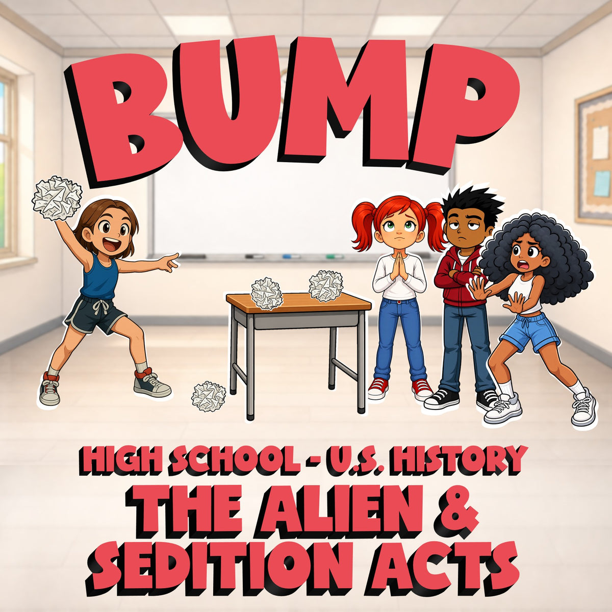 The Alien & Sedition Acts BUMP U.S. History Game - No Prep Review Activity
