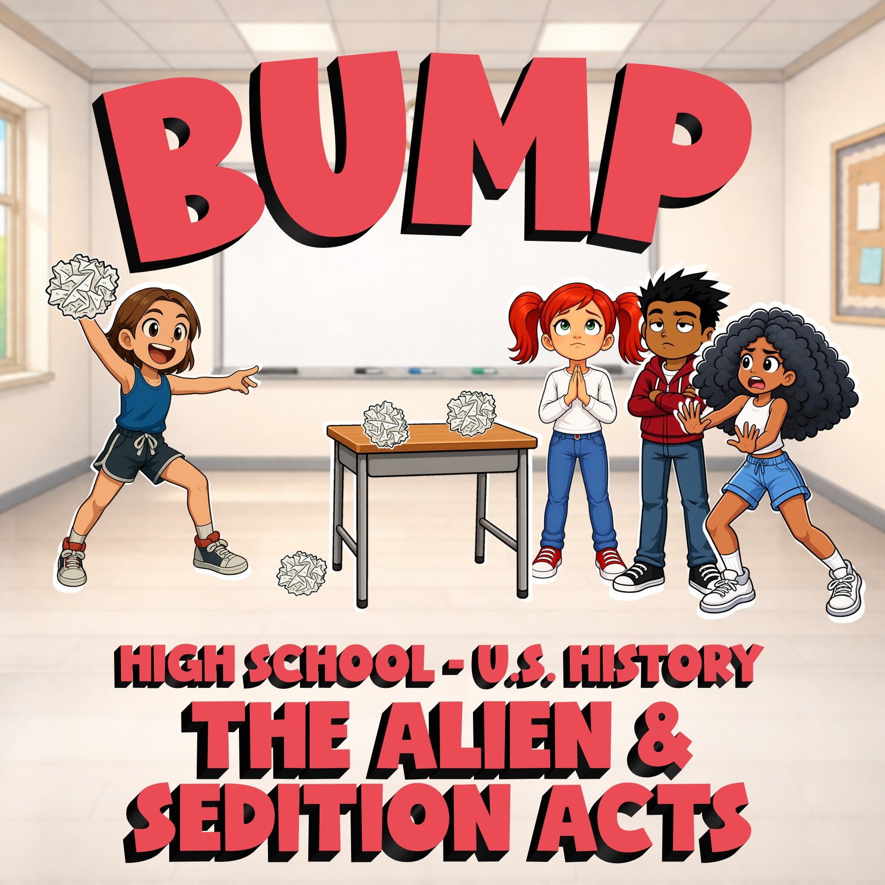 The Alien & Sedition Acts BUMP U.S. History Game - No Prep Review Activity