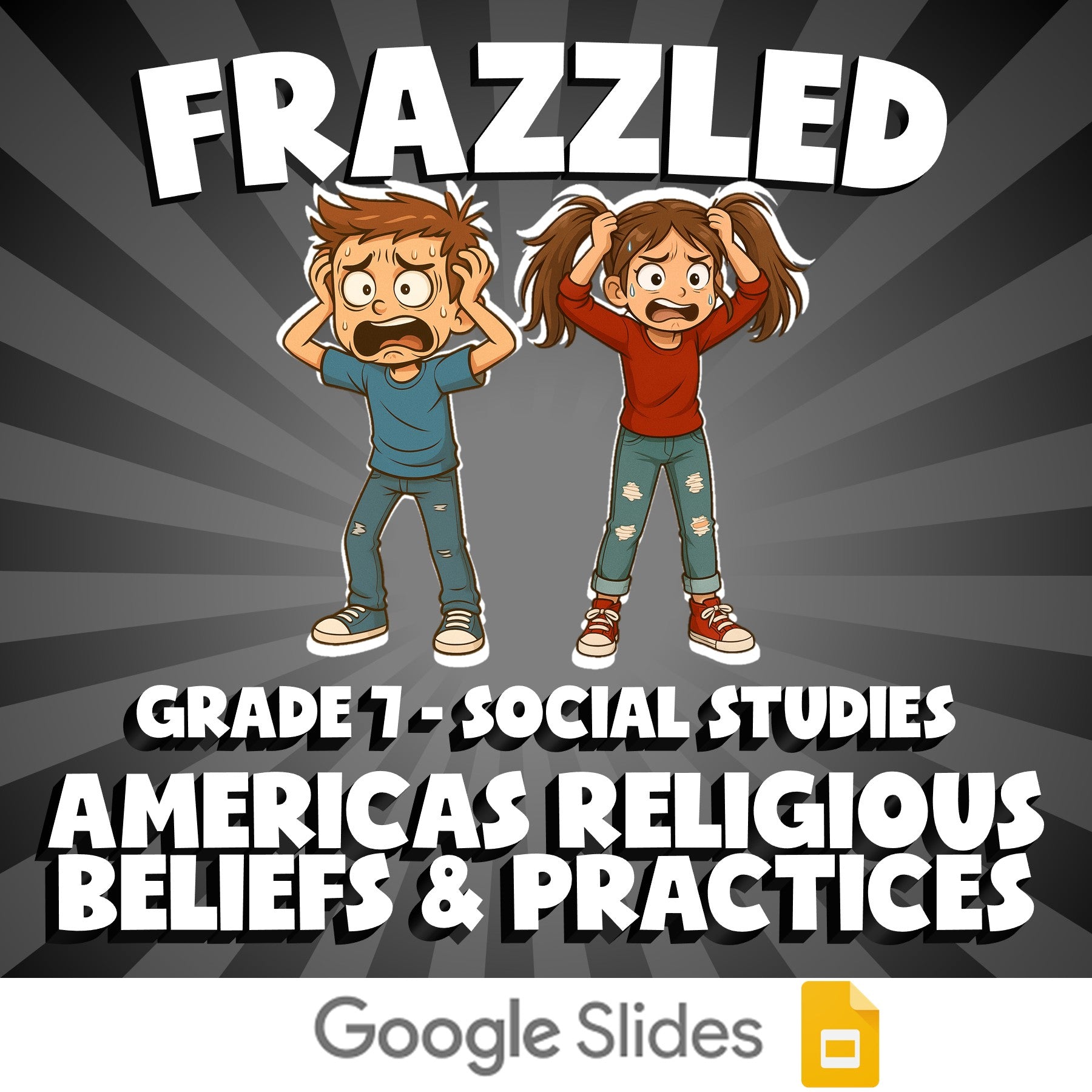 Americas Religious Beliefs & Practices FRAZZLED Socials Game - No Prep Grade 7