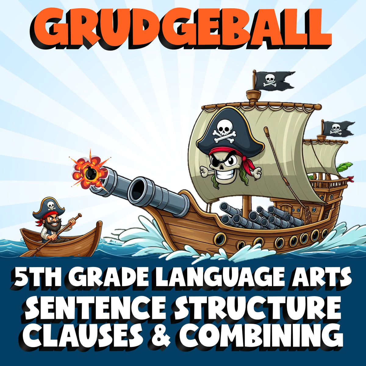 Sentence Structure Clauses & Combining GRUDGEBALL ELA Game - No Prep Grade 5
