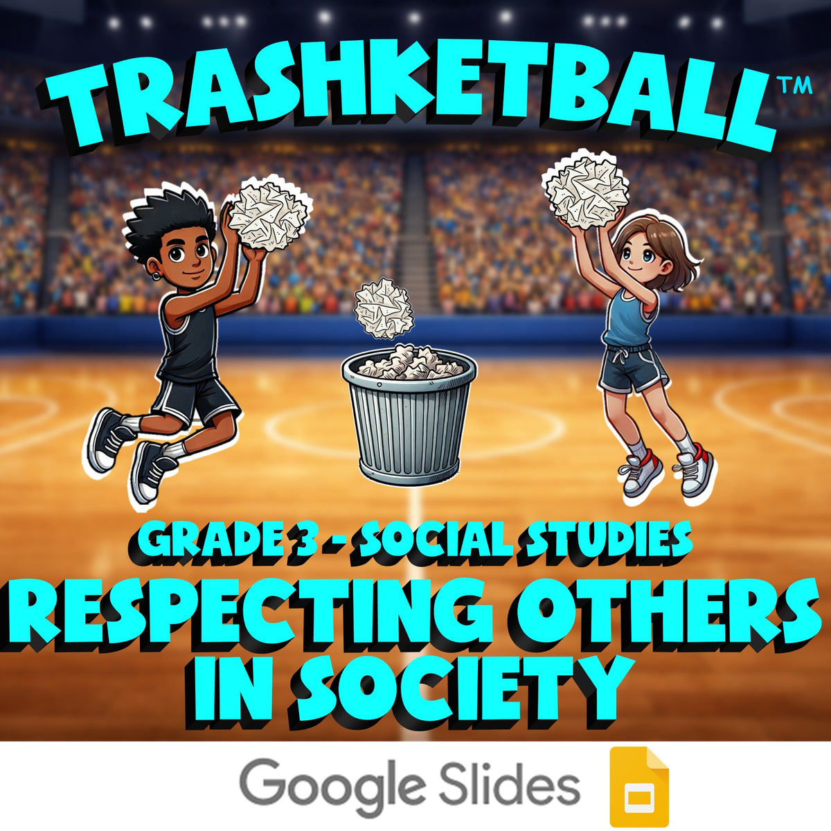 Respecting Others in Society TRASHKETBALL Socials Game - No Prep Grade 3 Review