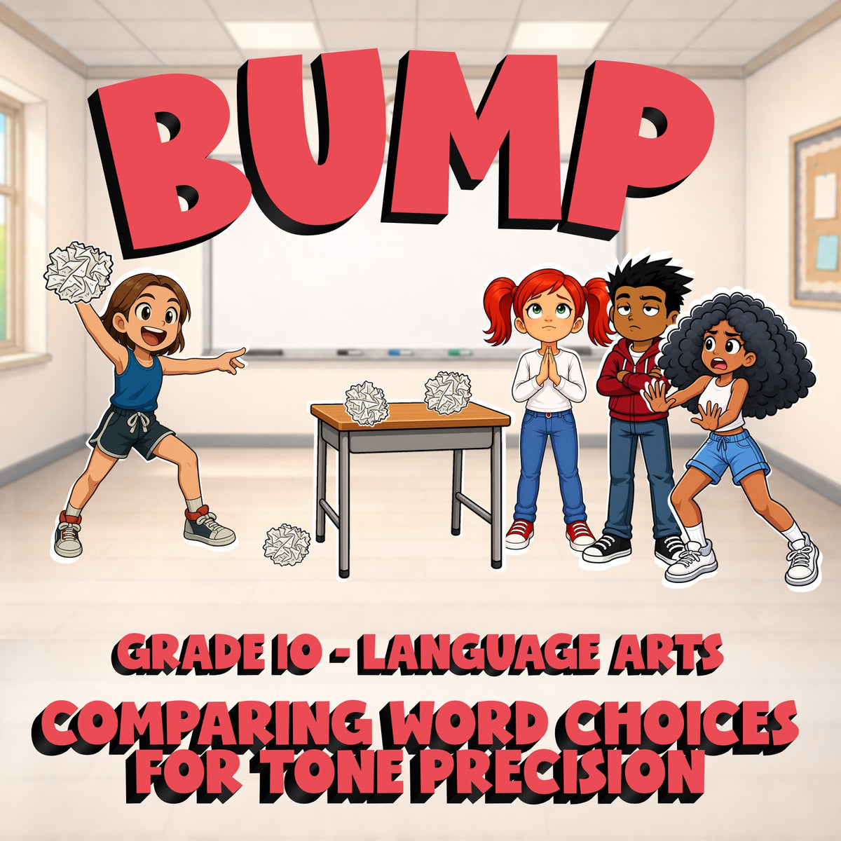 Comparing Word Choices for Tone Precision BUMP ELA Game - No Prep Grade 10