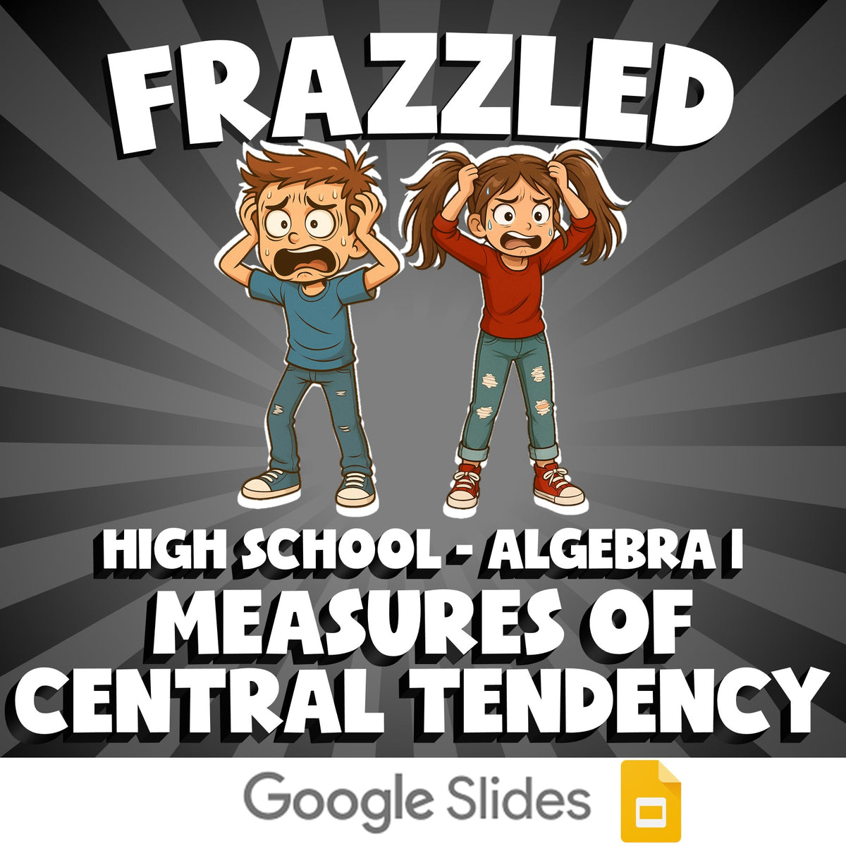Measures of Central Tendency FRAZZLED Math Game - No Prep Algebra 1 Review