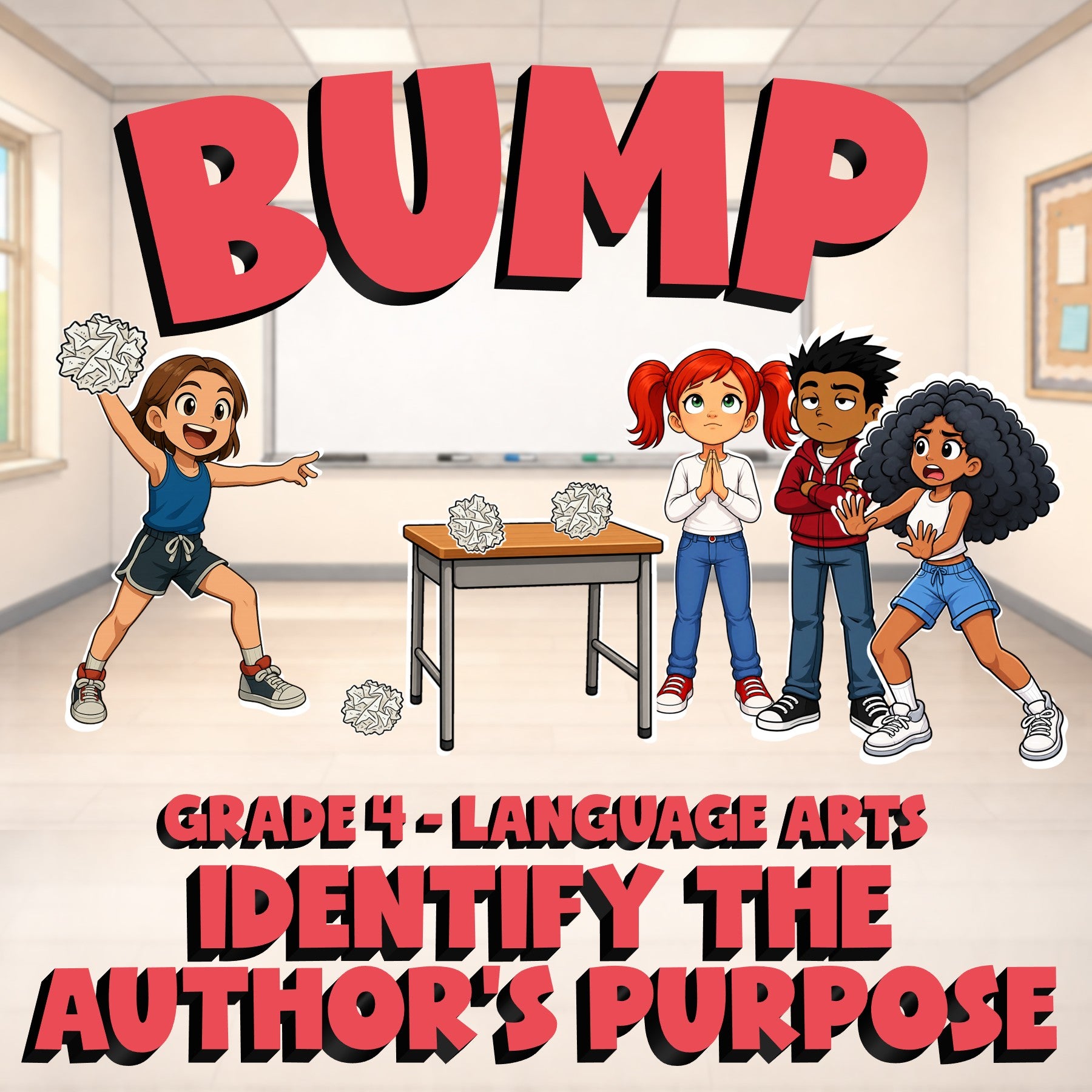 Identify the Author’s Purpose BUMP ELA Game - No Prep Grade 4 Review Activity