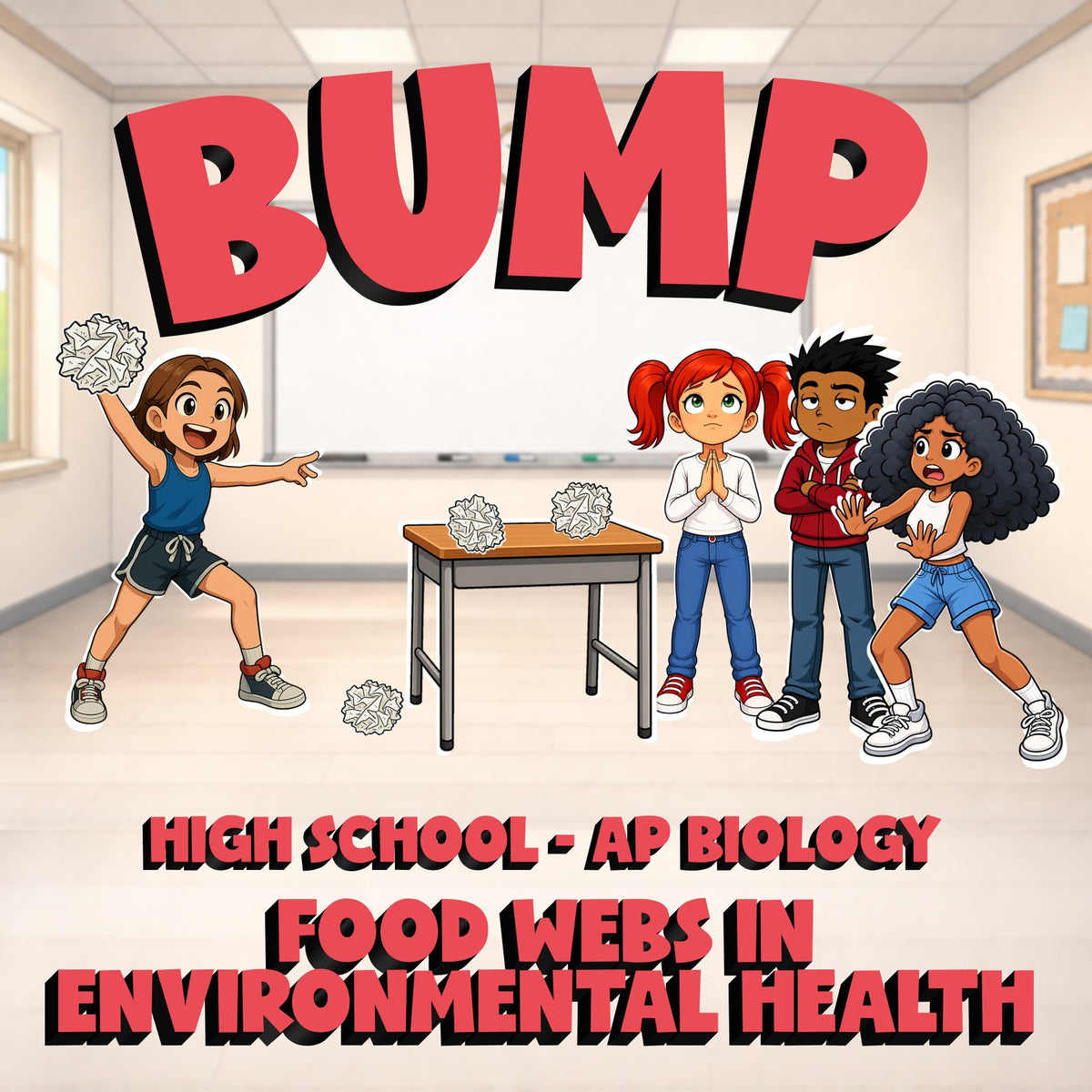 Food Webs in Environmental Health BUMP Science Game - No Prep AP Biology Review