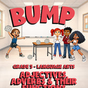 Adjectives, Adverbs & Their Functions BUMP ELA Game - No Prep Grade 5 Review