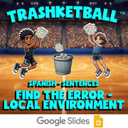 Find the Error - Local Environment TRASHKETBALL Spanish Game - No Prep Exercise